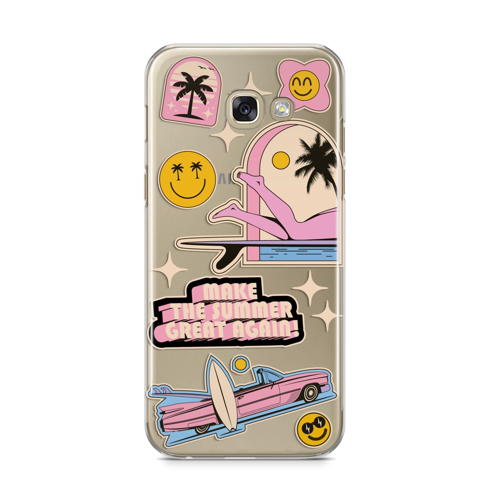 California Girl Sticker Samsung Galaxy A5 2017 Case on gold phone