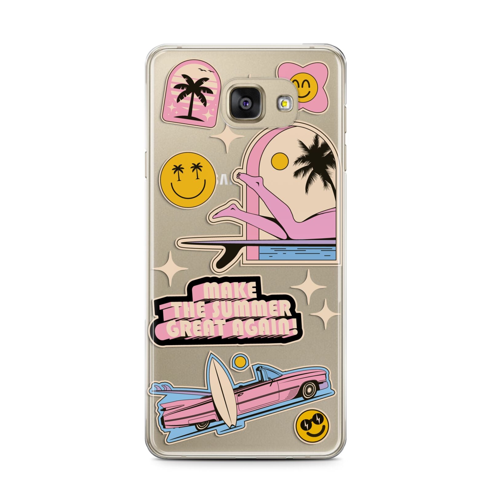 California Girl Sticker Samsung Galaxy A7 2016 Case on gold phone