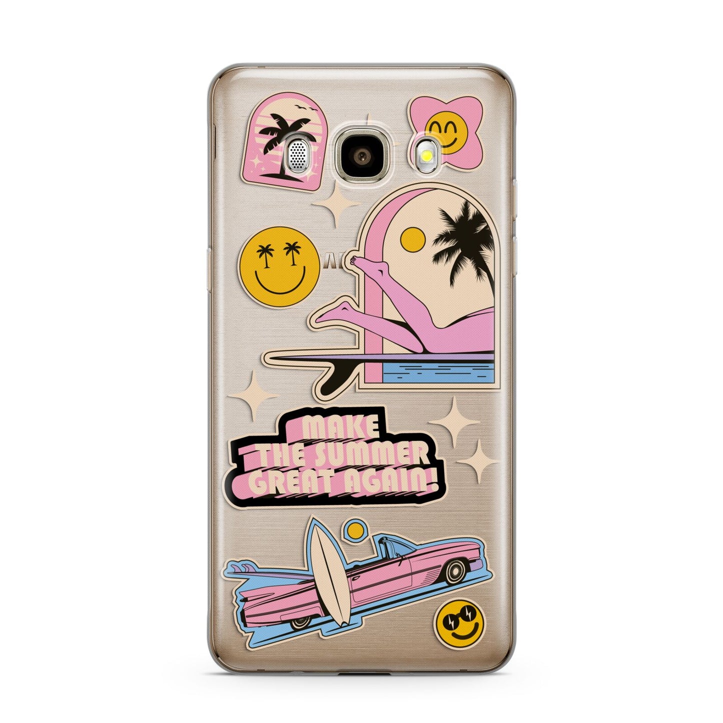 California Girl Sticker Samsung Galaxy J7 2016 Case on gold phone