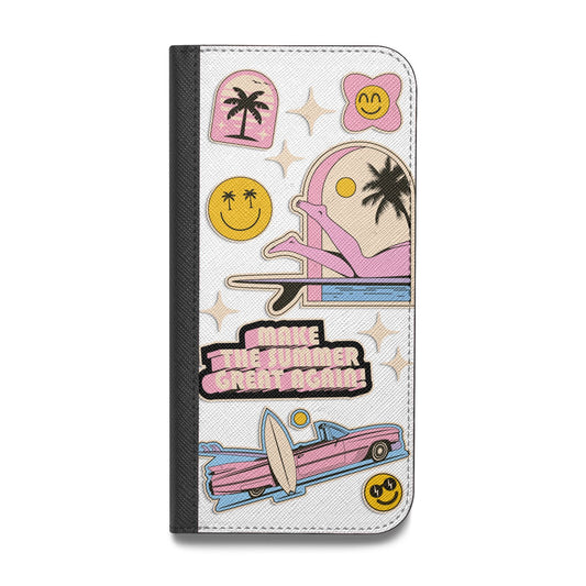 California Girl Sticker Vegan Leather Flip iPhone Case