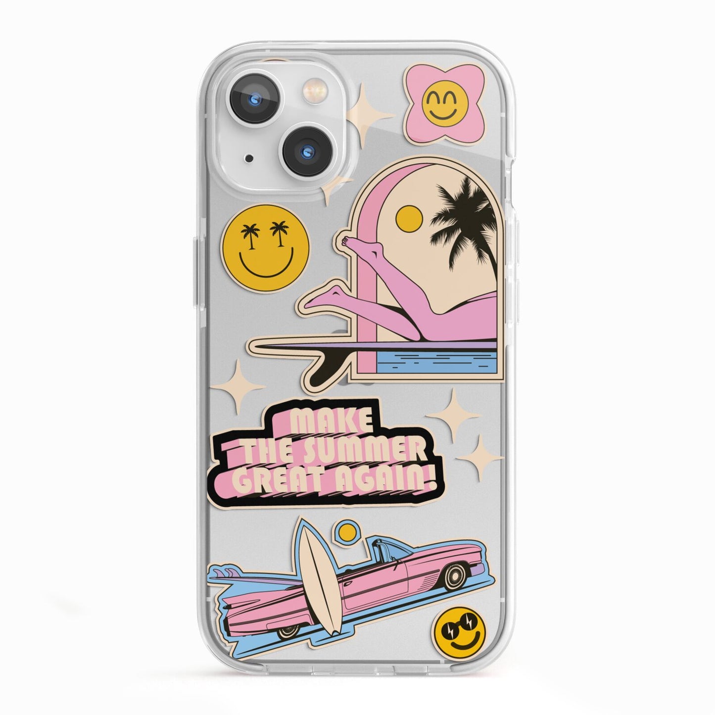 California Girl Sticker iPhone 13 TPU Impact Case with White Edges