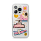 California Girl Sticker iPhone 14 Pro Clear Tough Case Silver