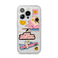 California Girl Sticker iPhone 14 Pro Glitter Tough Case Silver