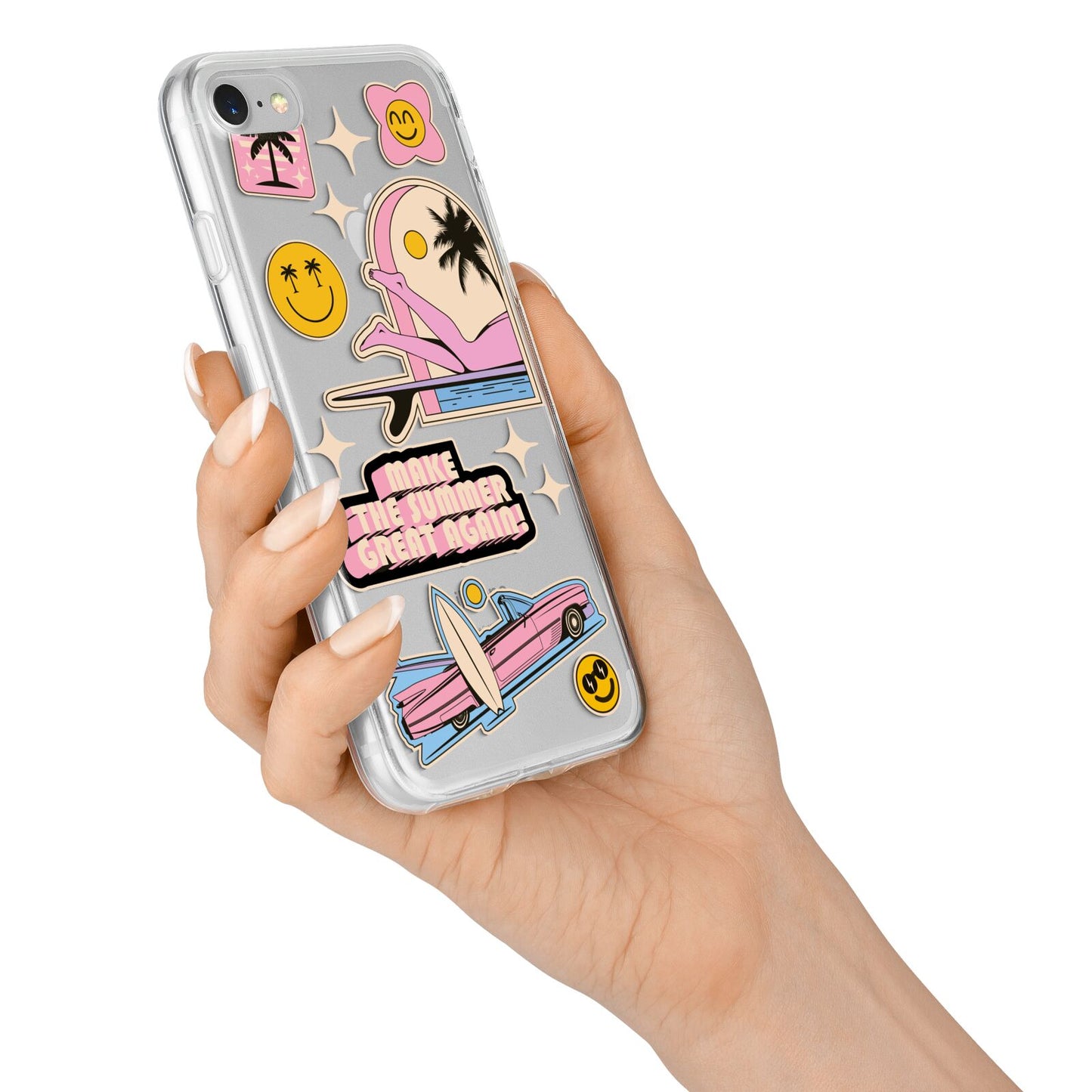 California Girl Sticker iPhone 7 Bumper Case on Silver iPhone Alternative Image