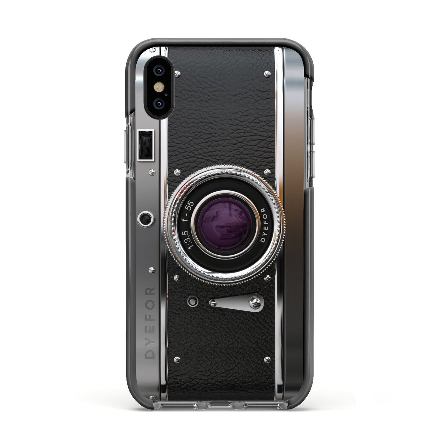 Camera Apple iPhone Xs Impact Case Black Edge on Black Phone