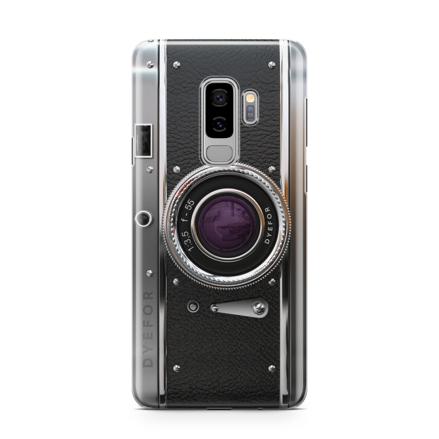 Camera Samsung Galaxy S9 Plus Case on Silver phone