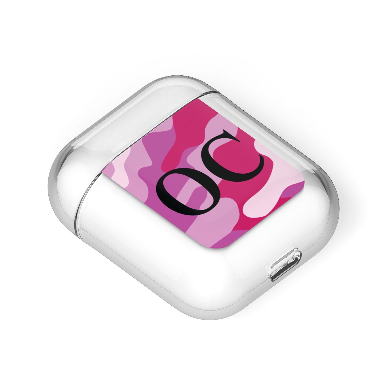 Camouflage Personalised AirPods Case Laid Flat