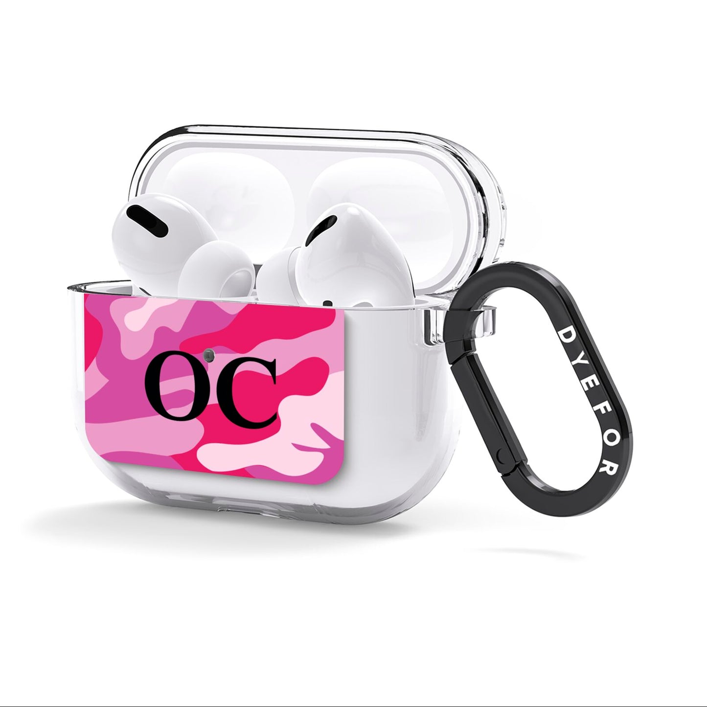 Camouflage Personalised AirPods Clear Case 3rd Gen Side Image