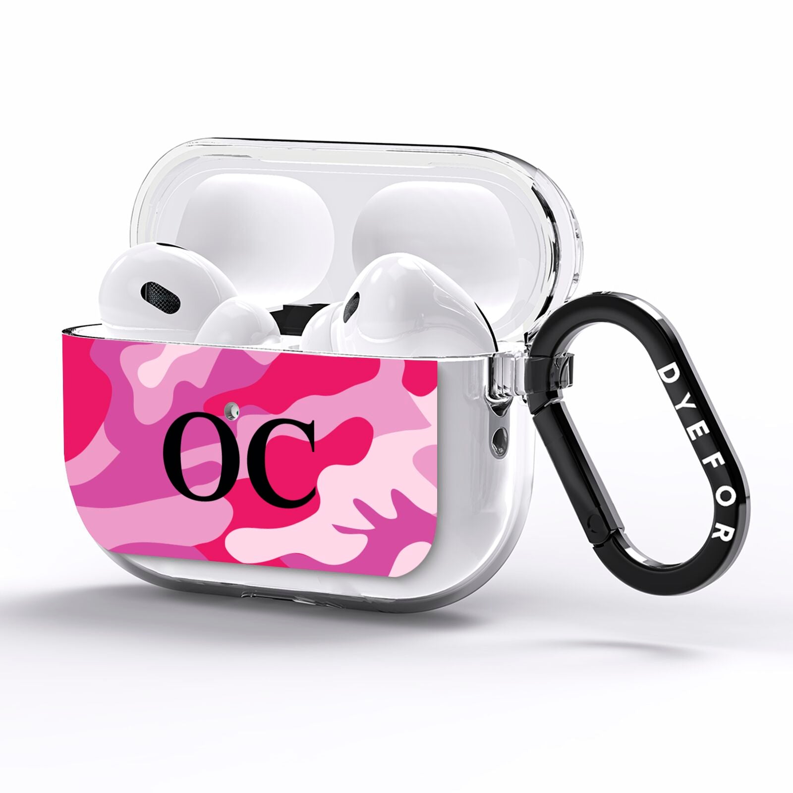 Camouflage Personalised AirPods Pro Clear Case Side Image