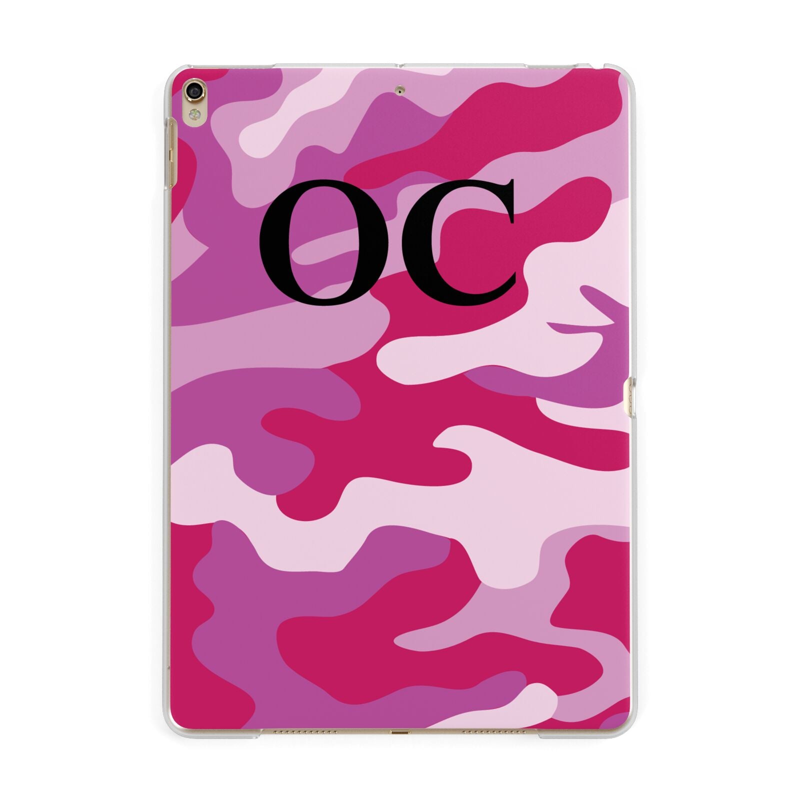 Camouflage Personalised Apple iPad Gold Case