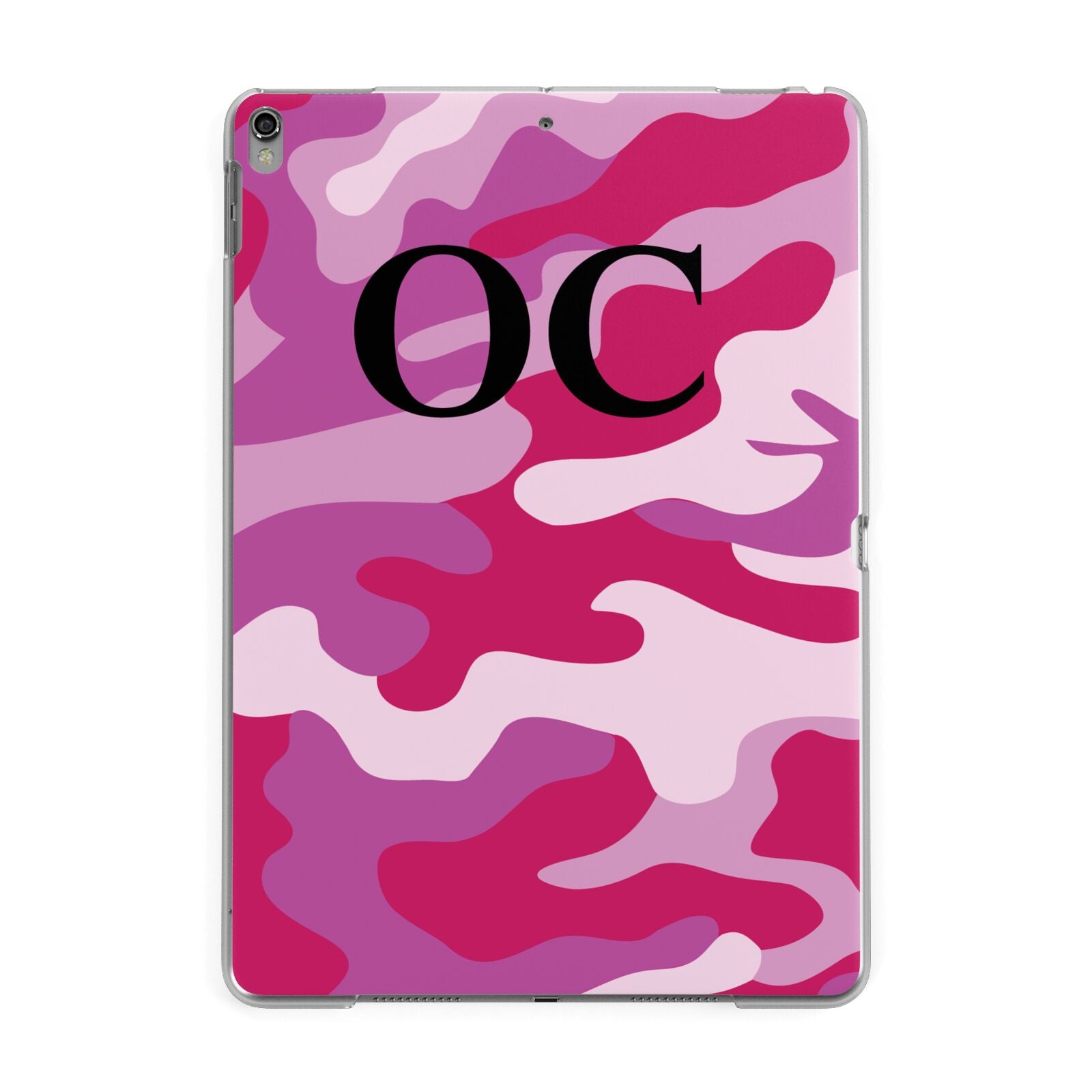 Camouflage Personalised Apple iPad Grey Case