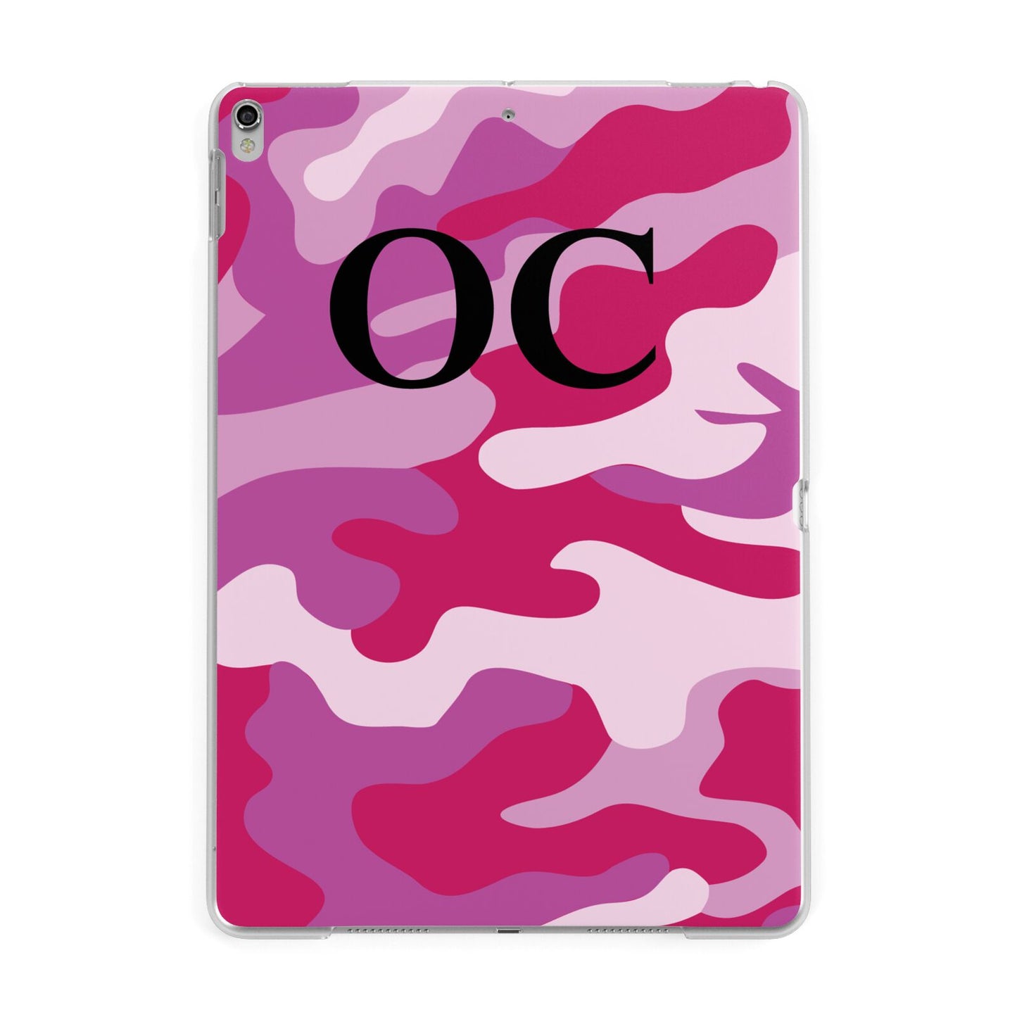 Camouflage Personalised Apple iPad Silver Case