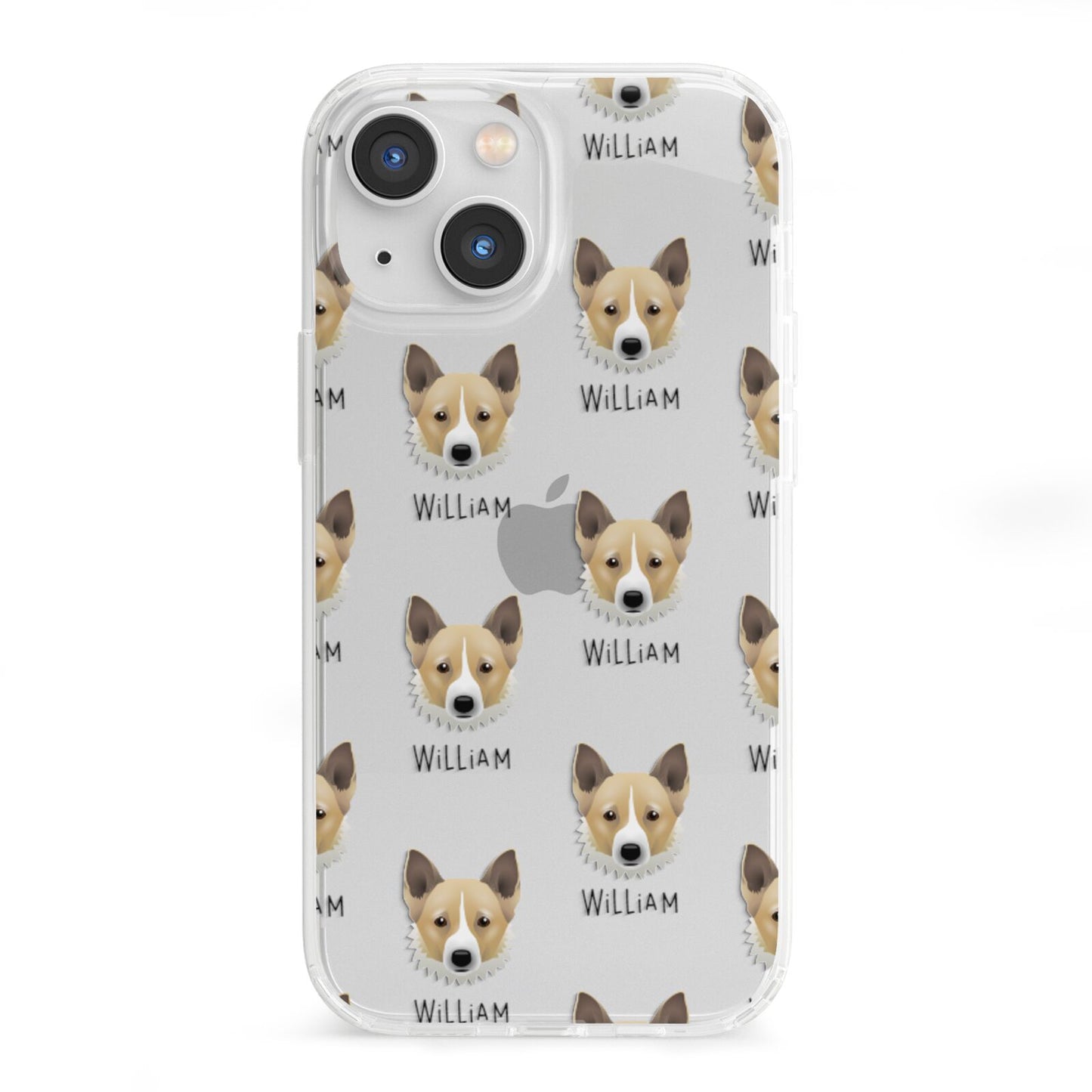 Canaan Dog Icon with Name iPhone 13 Mini Clear Bumper Case