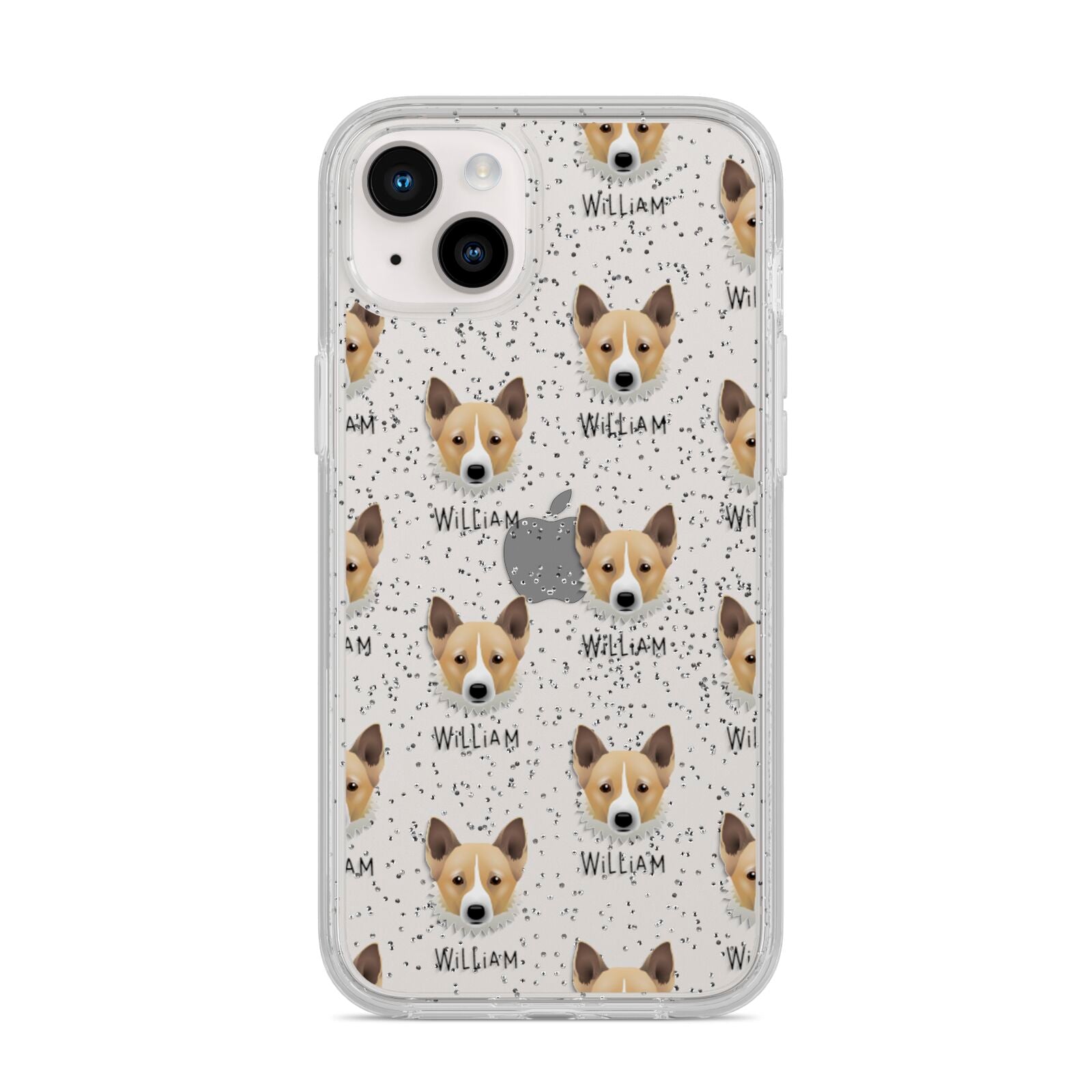 Canaan Dog Icon with Name iPhone 14 Plus Glitter Tough Case Starlight