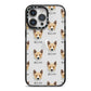 Canaan Dog Icon with Name iPhone 14 Pro Max Black Impact Case on Silver phone