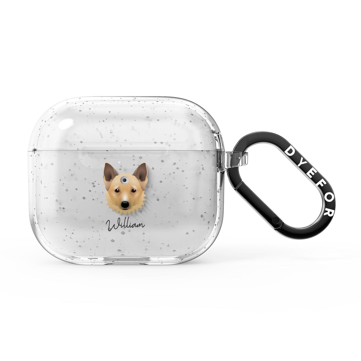 Canaan Dog Personalised AirPods Glitter Case 3rd Gen