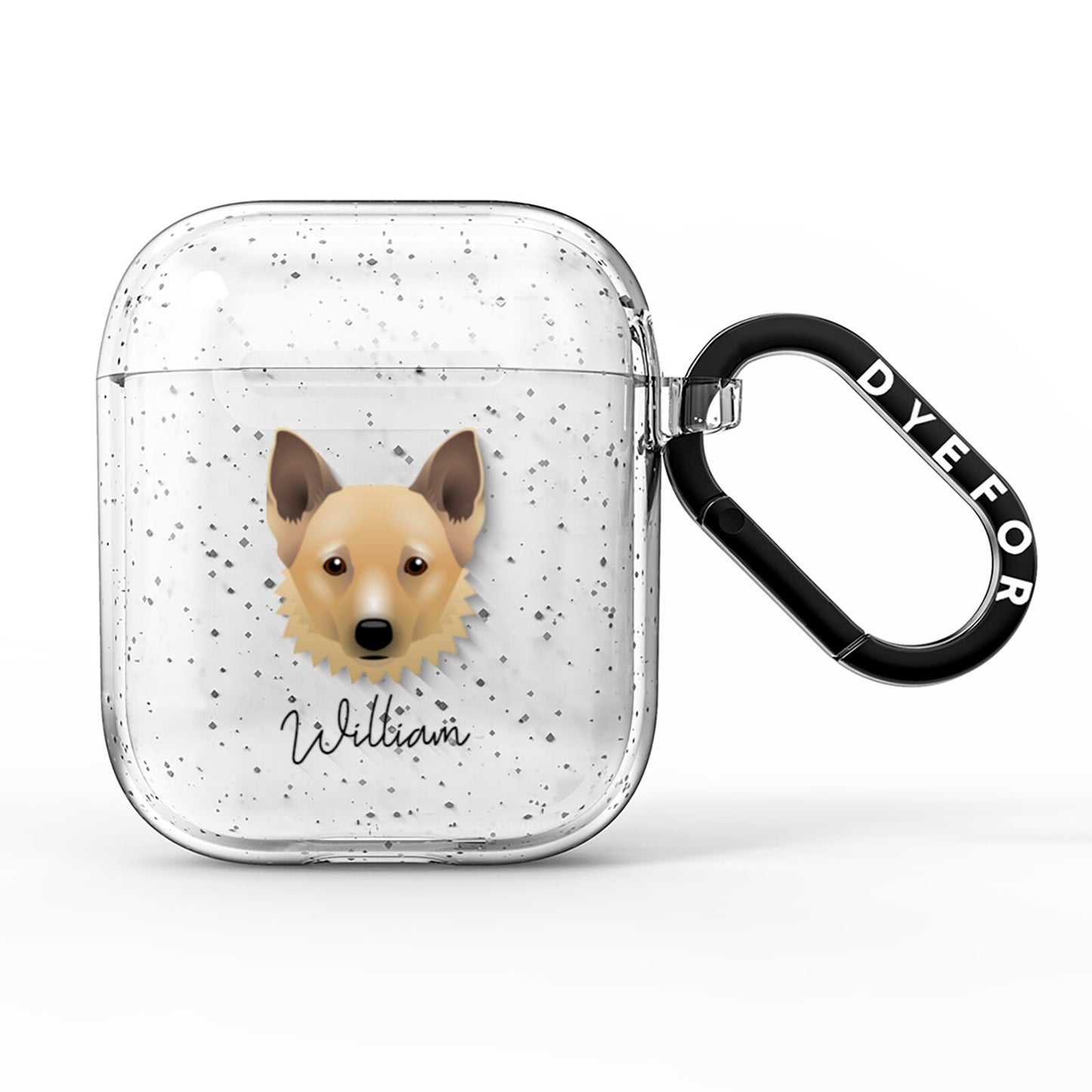 Canaan Dog Personalised AirPods Glitter Case