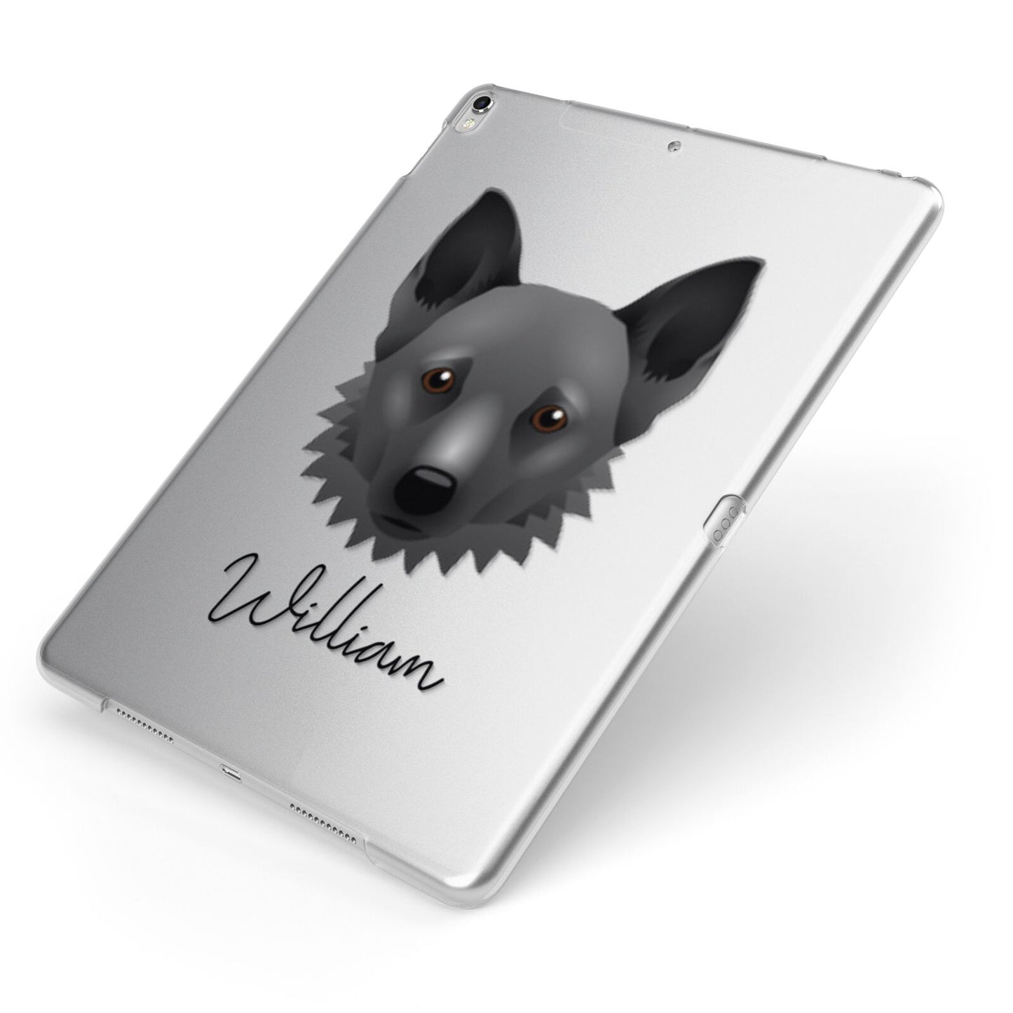 Canaan Dog Personalised Apple iPad Case on Silver iPad Side View