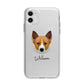 Canaan Dog Personalised Apple iPhone 11 in White with Bumper Case