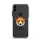 Canaan Dog Personalised Apple iPhone Xs Impact Case White Edge on Black Phone