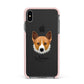 Canaan Dog Personalised Apple iPhone Xs Max Impact Case Pink Edge on Black Phone