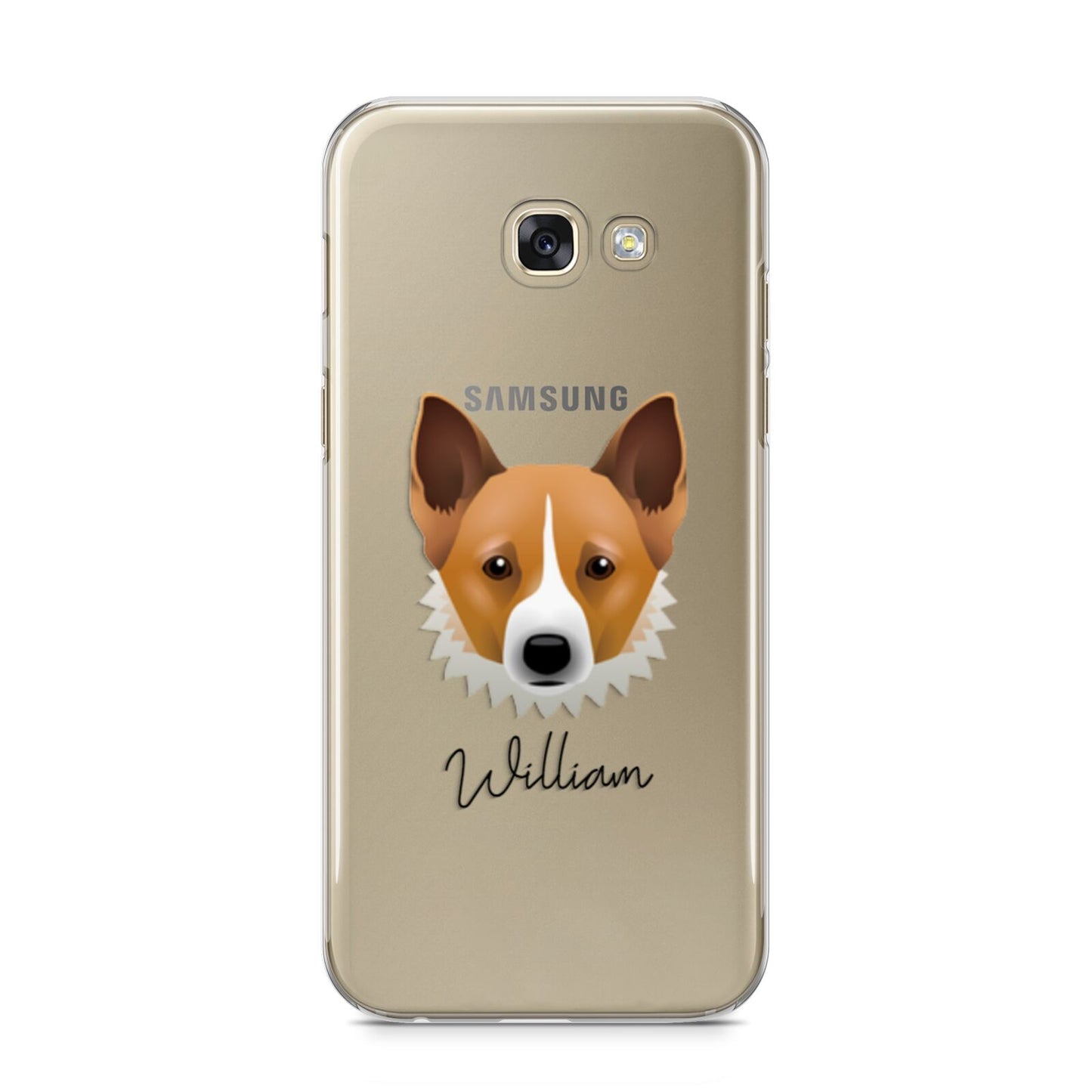 Canaan Dog Personalised Samsung Galaxy A5 2017 Case on gold phone