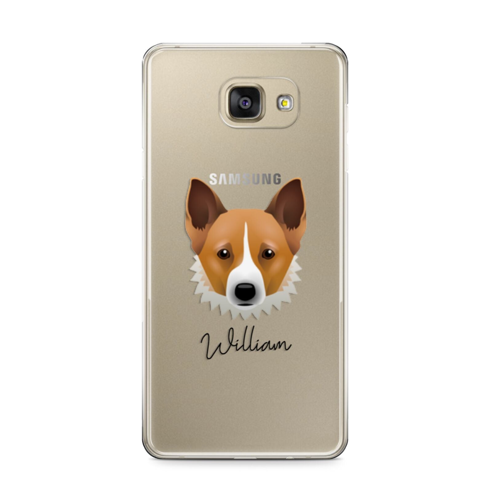 Canaan Dog Personalised Samsung Galaxy A9 2016 Case on gold phone