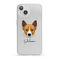 Canaan Dog Personalised iPhone 13 Clear Bumper Case