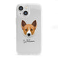 Canaan Dog Personalised iPhone 13 Mini Clear Bumper Case