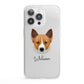 Canaan Dog Personalised iPhone 13 Pro Clear Bumper Case