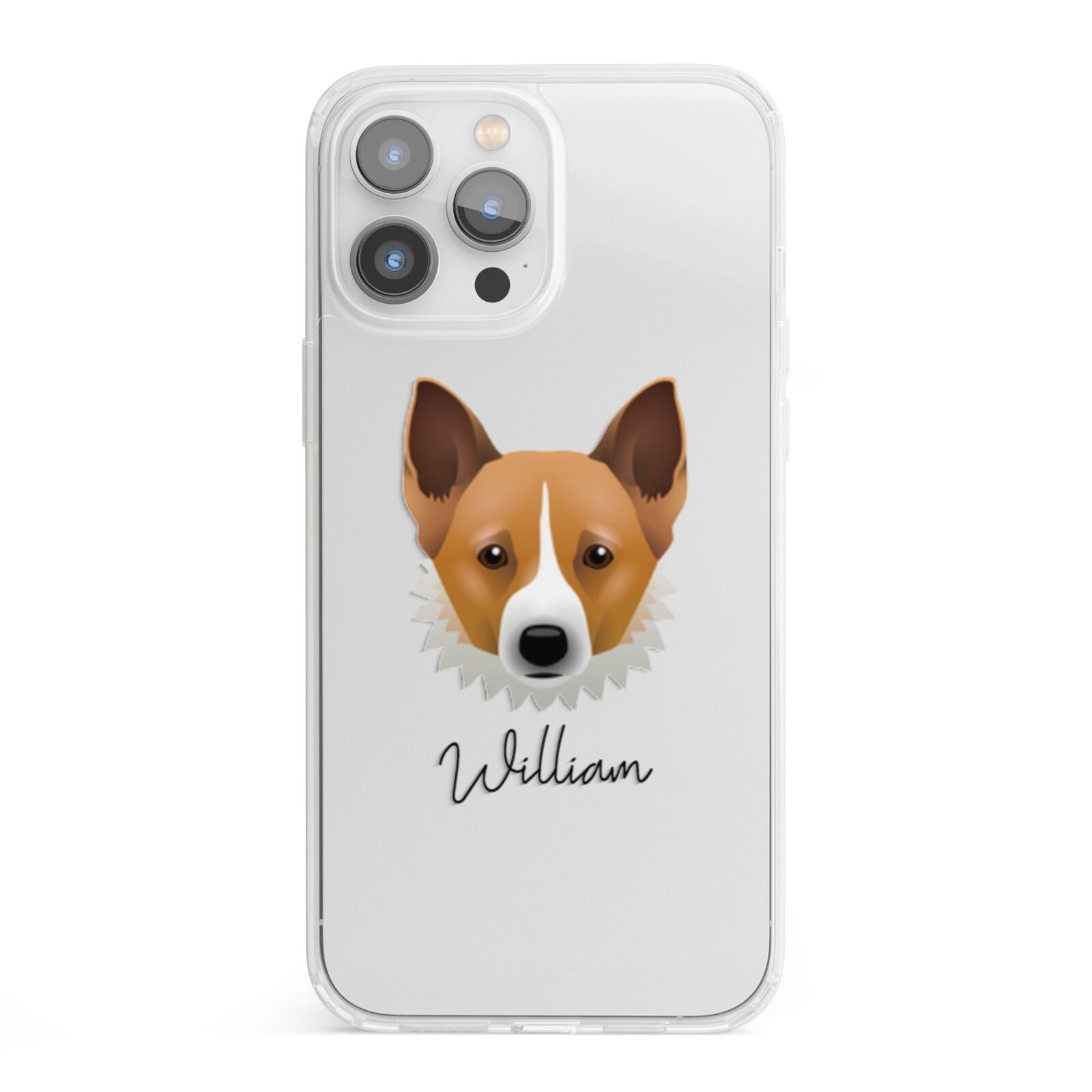 Canaan Dog Personalised iPhone 13 Pro Max Clear Bumper Case