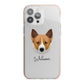 Canaan Dog Personalised iPhone 13 Pro Max TPU Impact Case with Pink Edges
