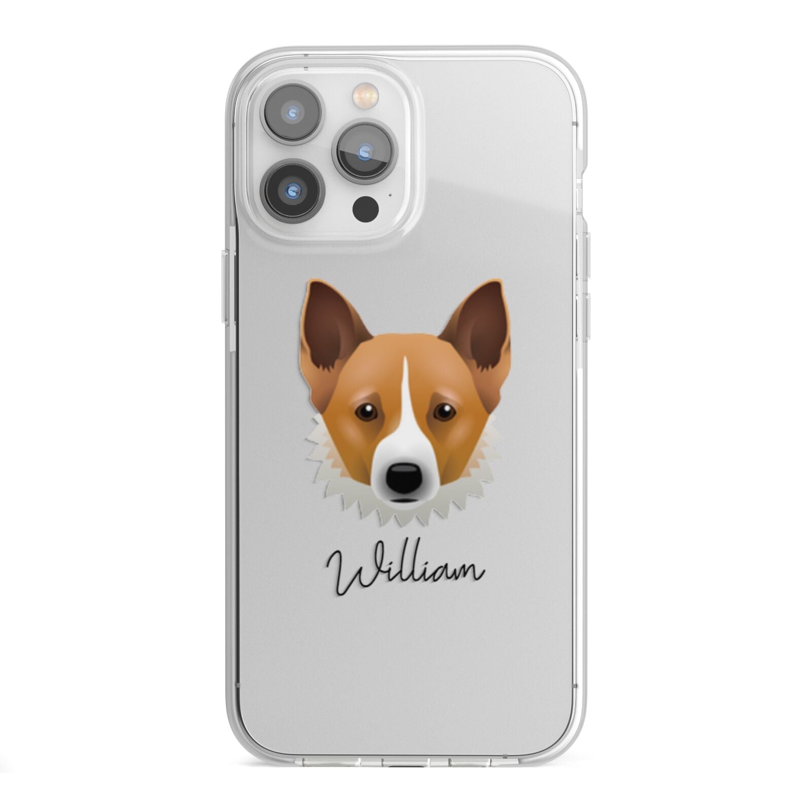Canaan Dog Personalised iPhone 13 Pro Max TPU Impact Case with White Edges