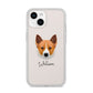 Canaan Dog Personalised iPhone 14 Clear Tough Case Starlight