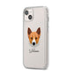 Canaan Dog Personalised iPhone 14 Plus Clear Tough Case Starlight Angled Image