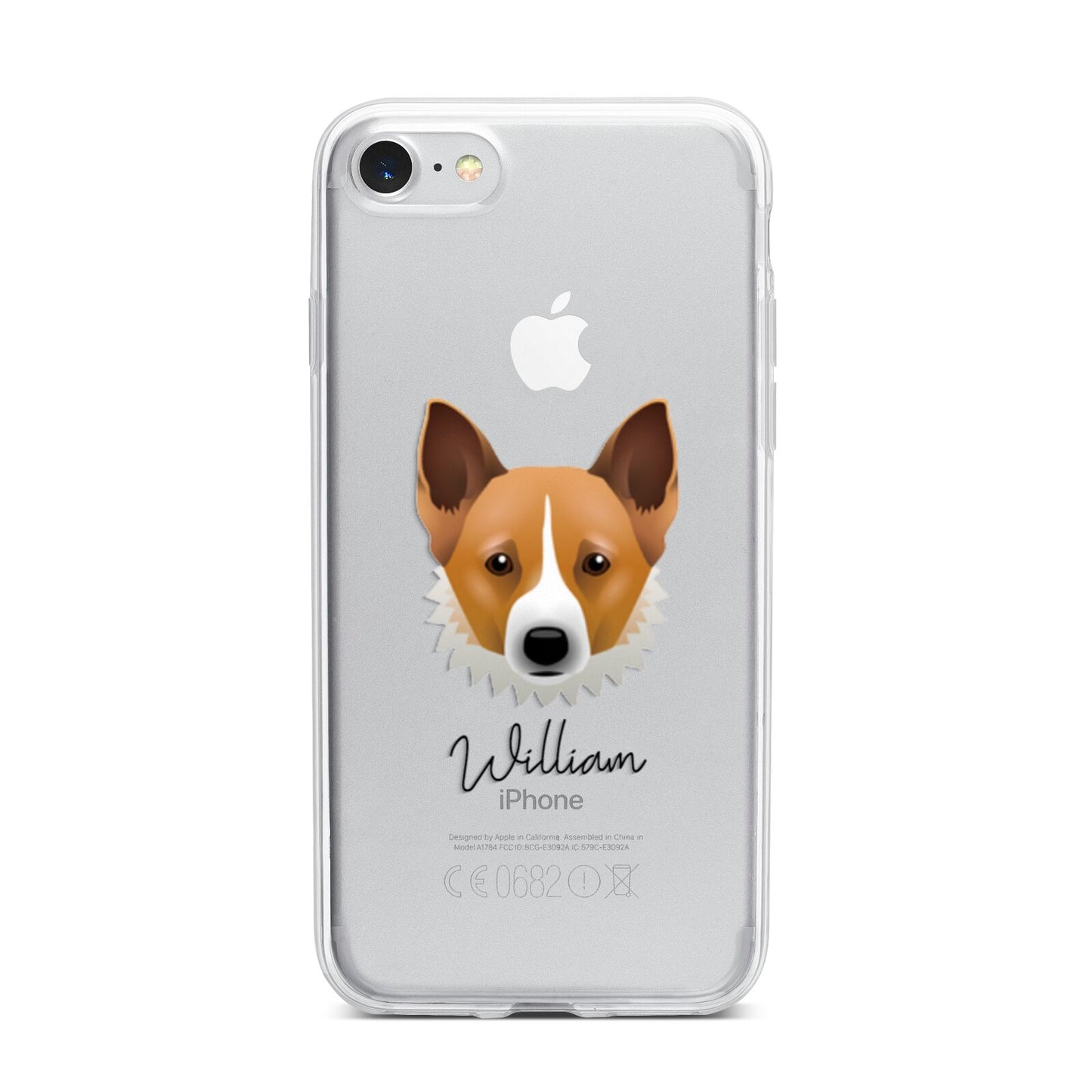 Canaan Dog Personalised iPhone 7 Bumper Case on Silver iPhone