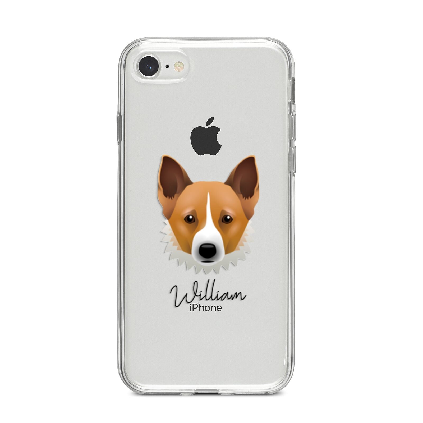 Canaan Dog Personalised iPhone 8 Bumper Case on Silver iPhone