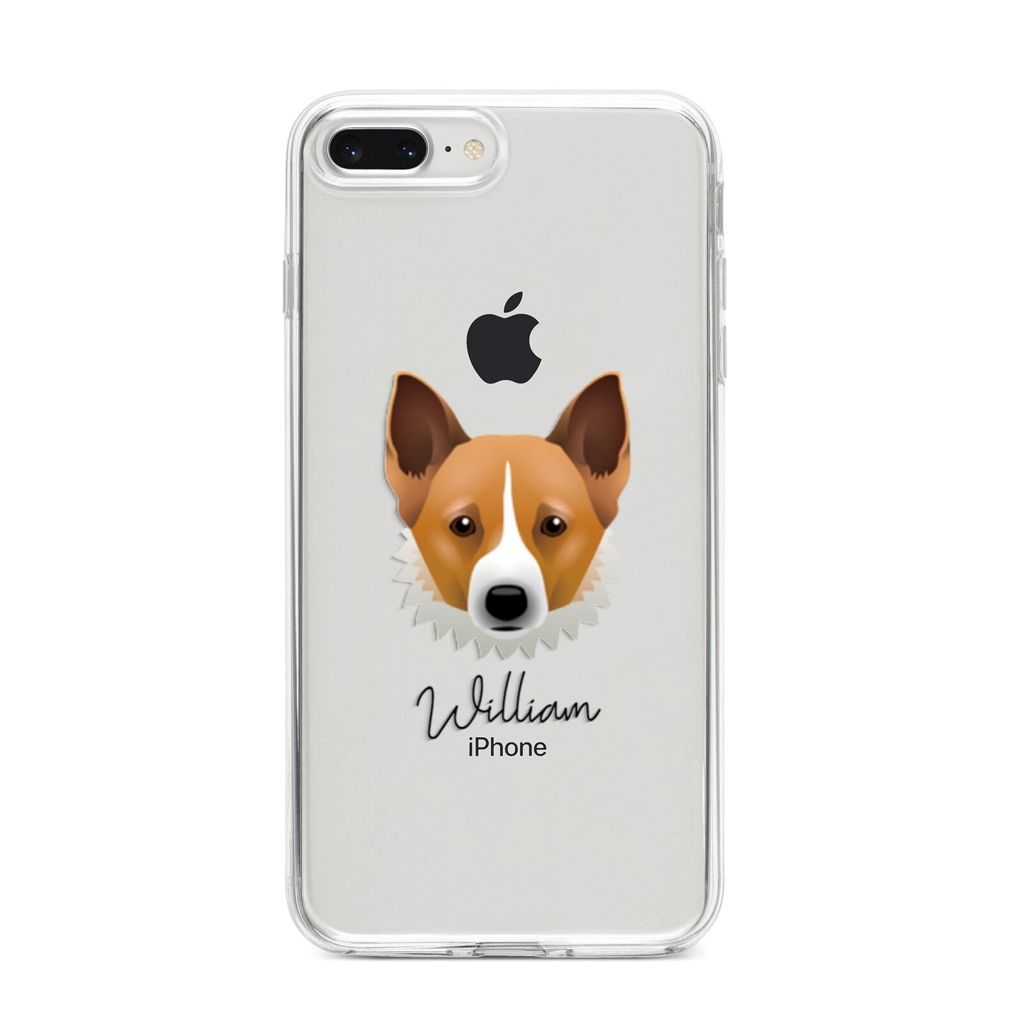 Canaan Dog Personalised iPhone 8 Plus Bumper Case on Silver iPhone