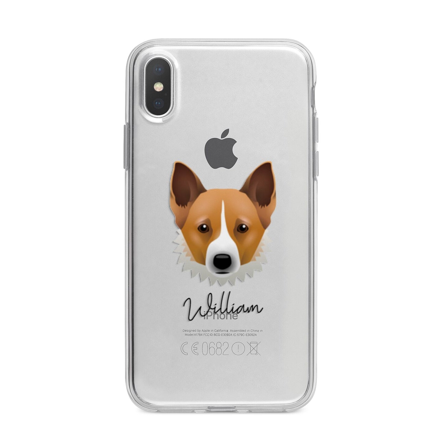 Canaan Dog Personalised iPhone X Bumper Case on Silver iPhone Alternative Image 1