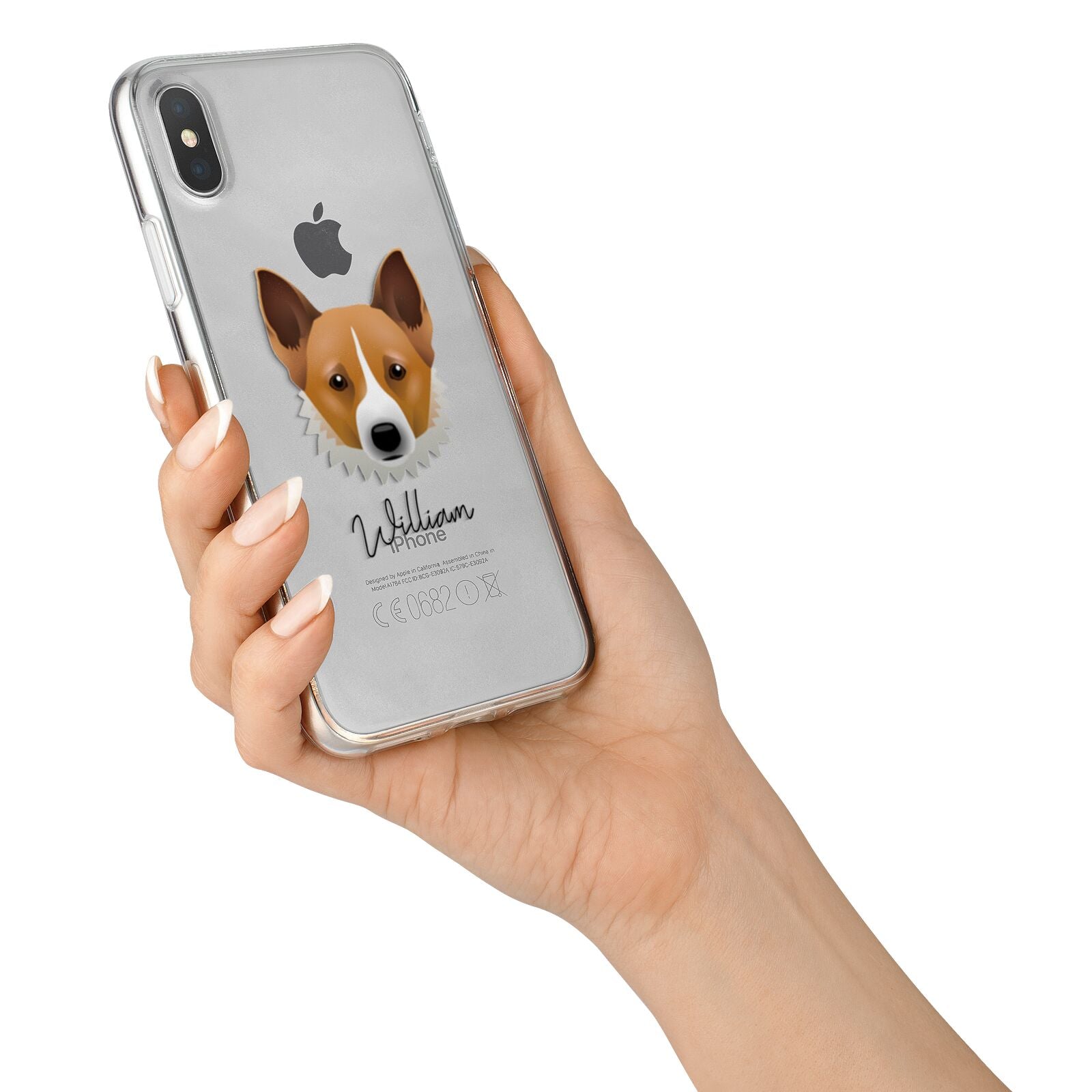 Canaan Dog Personalised iPhone X Bumper Case on Silver iPhone Alternative Image 2