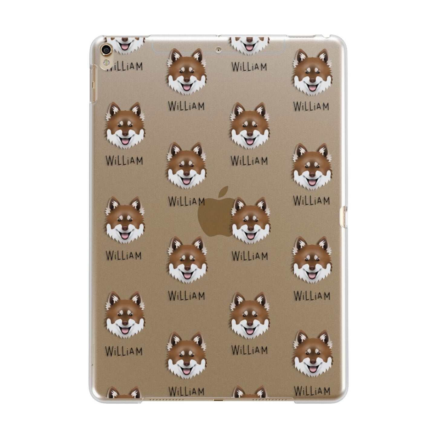 Canadian Eskimo Dog Icon with Name Apple iPad Gold Case