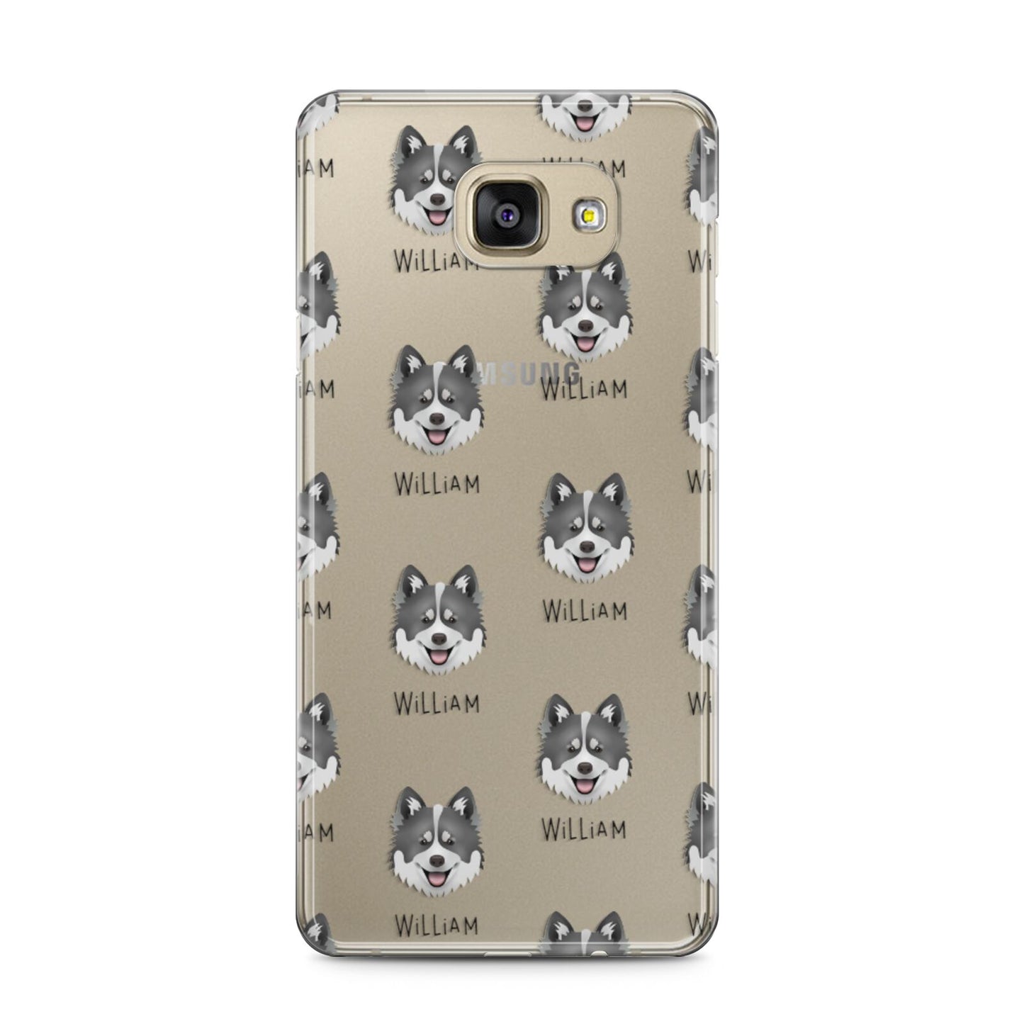 Canadian Eskimo Dog Icon with Name Samsung Galaxy A5 2016 Case on gold phone