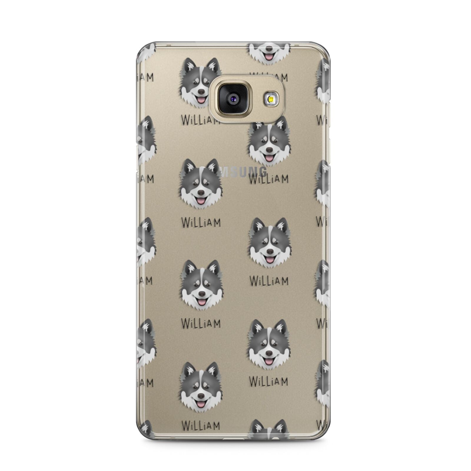 Canadian Eskimo Dog Icon with Name Samsung Galaxy A5 2016 Case on gold phone