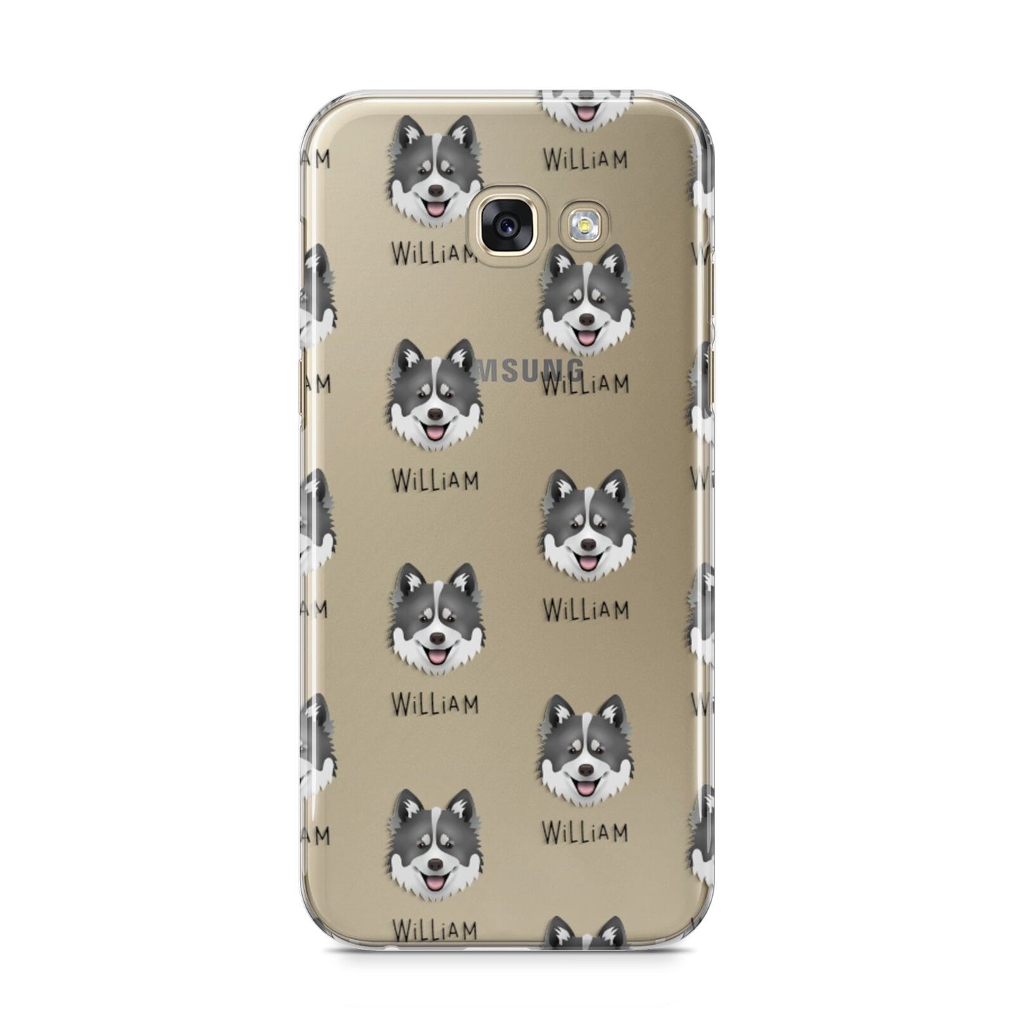 Canadian Eskimo Dog Icon with Name Samsung Galaxy A5 2017 Case on gold phone