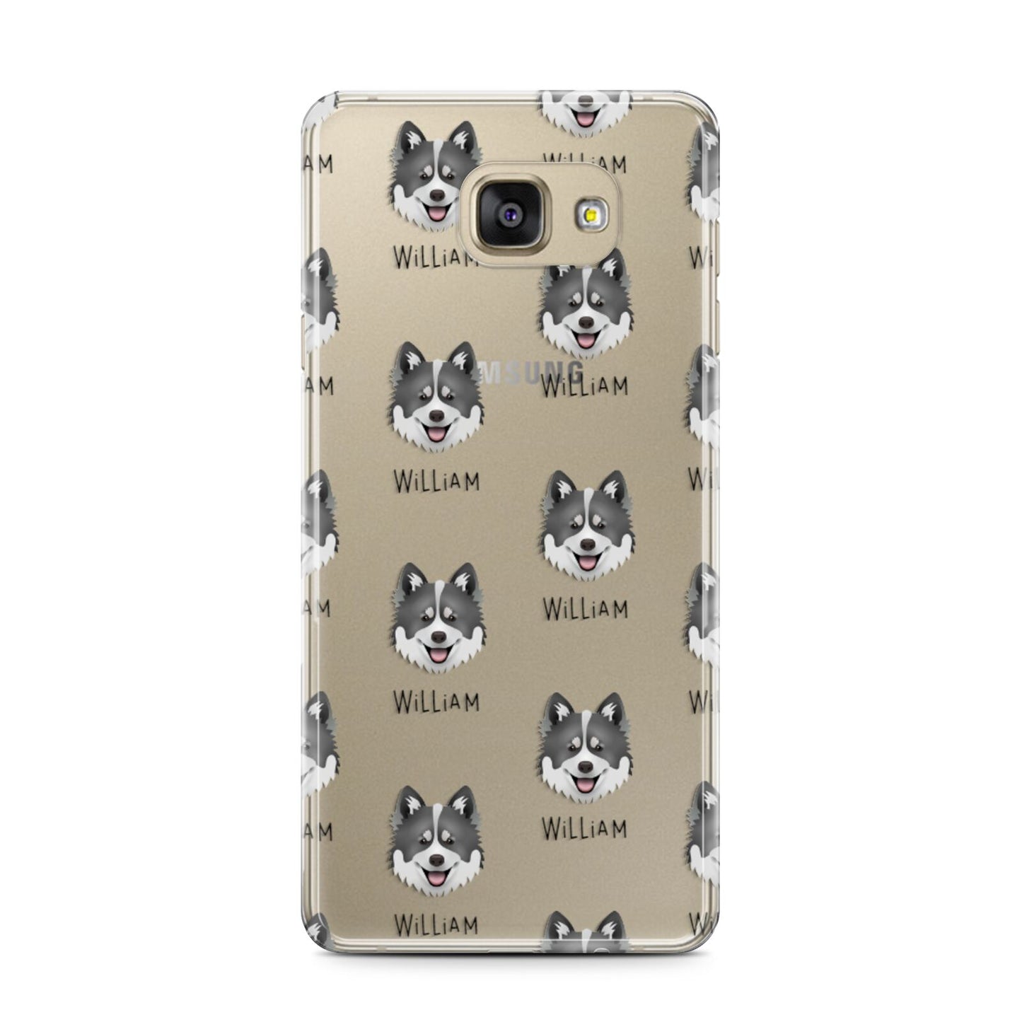 Canadian Eskimo Dog Icon with Name Samsung Galaxy A7 2016 Case on gold phone