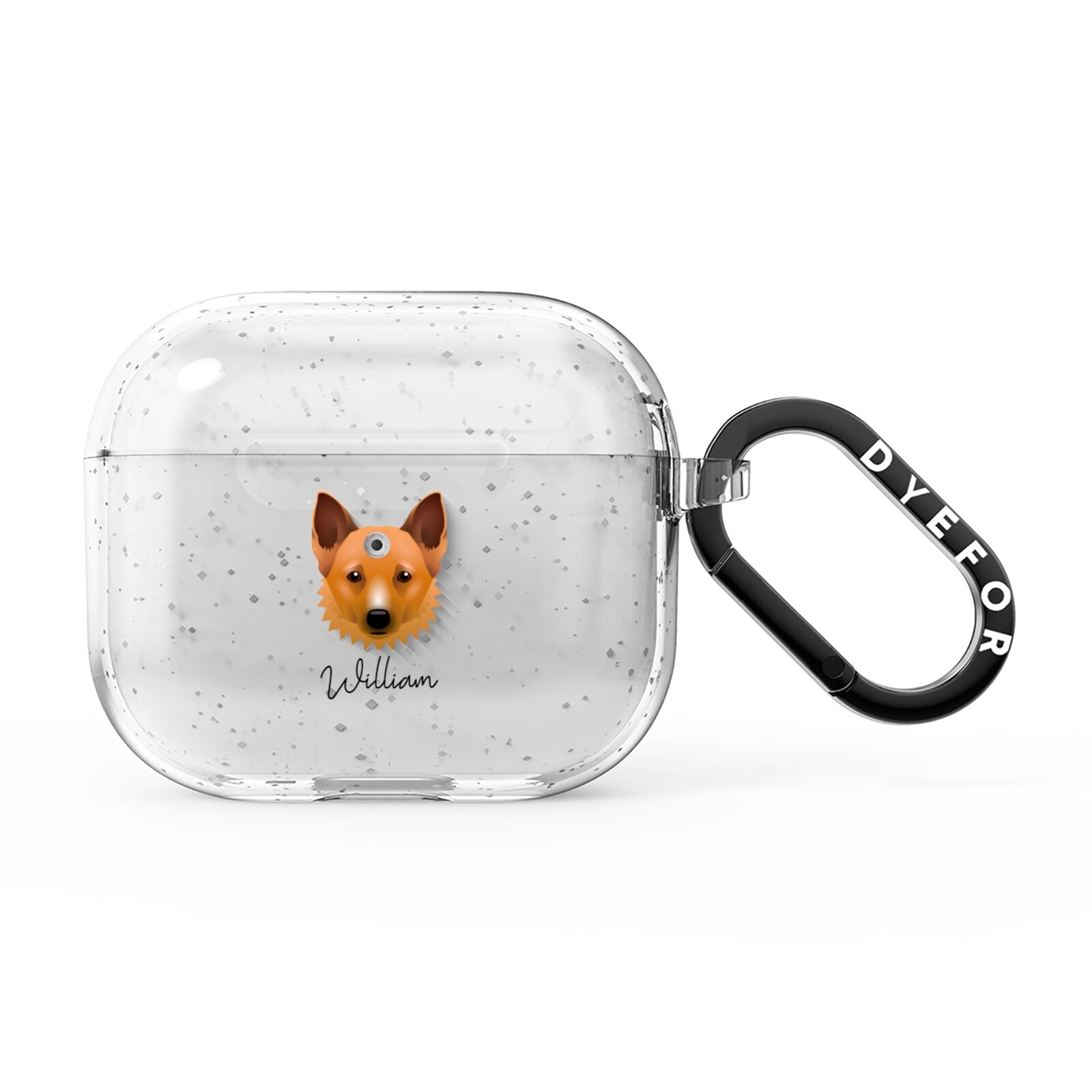 Canadian Eskimo Dog Personalised AirPods Glitter Case 3rd Gen