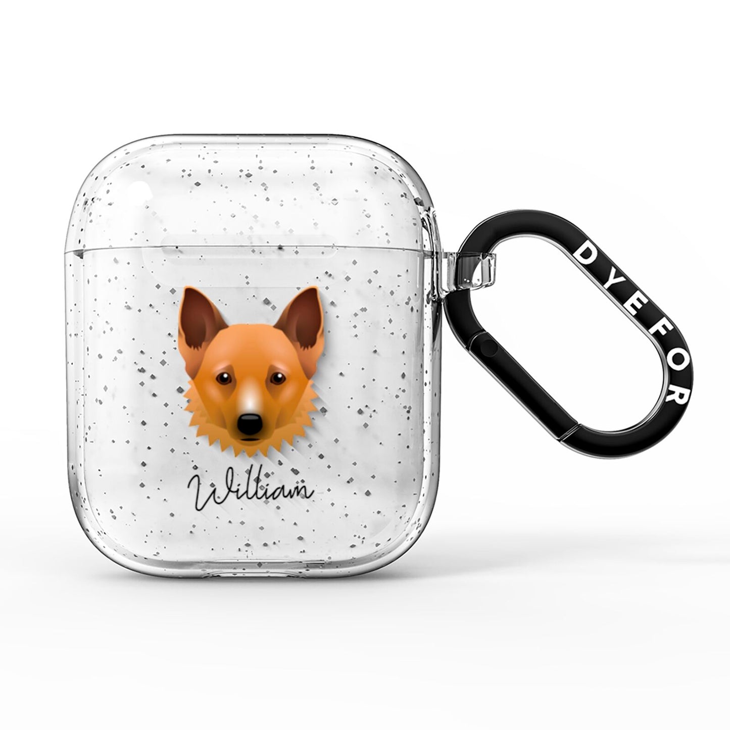 Canadian Eskimo Dog Personalised AirPods Glitter Case