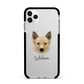 Canadian Eskimo Dog Personalised Apple iPhone 11 Pro Max in Silver with Black Impact Case