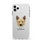 Canadian Eskimo Dog Personalised Apple iPhone 11 Pro Max in Silver with White Impact Case