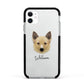 Canadian Eskimo Dog Personalised Apple iPhone 11 in White with Black Impact Case